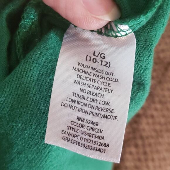 Cute Holiday Time Reindeer Joy Girls Top Sz L - Picture 5 of 5